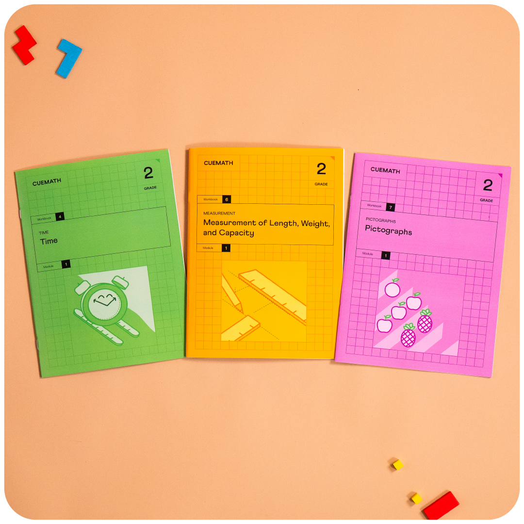 Cuemath Grade 2 Math Workbooks: Three-Digit Numbers, Multiplication, Time, Shapes & More! | Comprehensive Practice for Kids | 7 Chapters